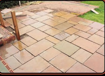 New patio being laid